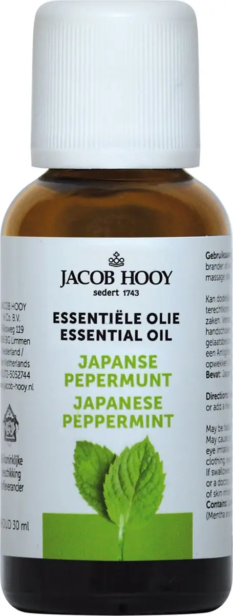 Jacob Hooy Japanse Pepermunt Etherische Olie 30ml