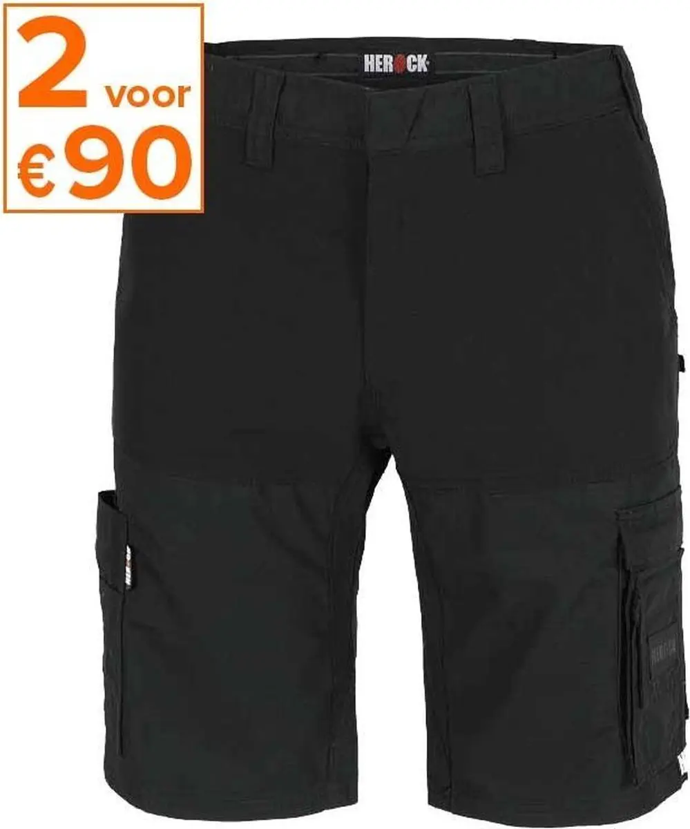 Herock Hespar Korte Werkbroek 54 - Zwart