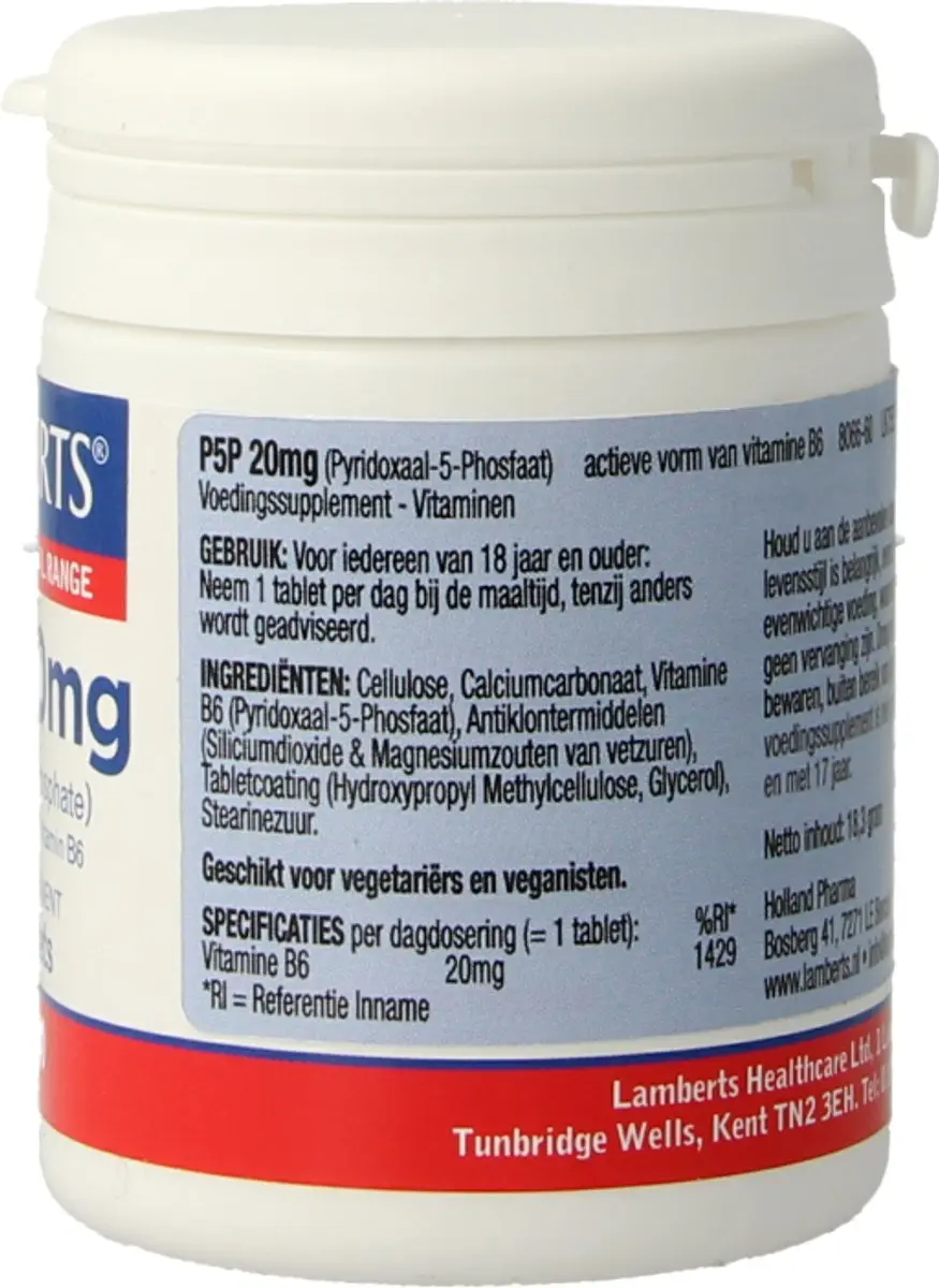 Lamberts Vitamine B6 (P5P) 20mg 60 Tabletten