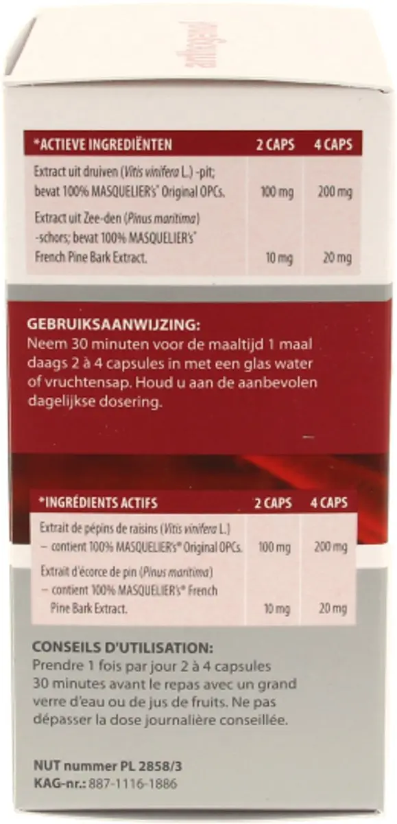 Masqueliers Anthogenol 120 Capsules - 120mg