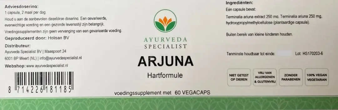 Holisan Ayurveda Specialist Arjuna 60 Capsules