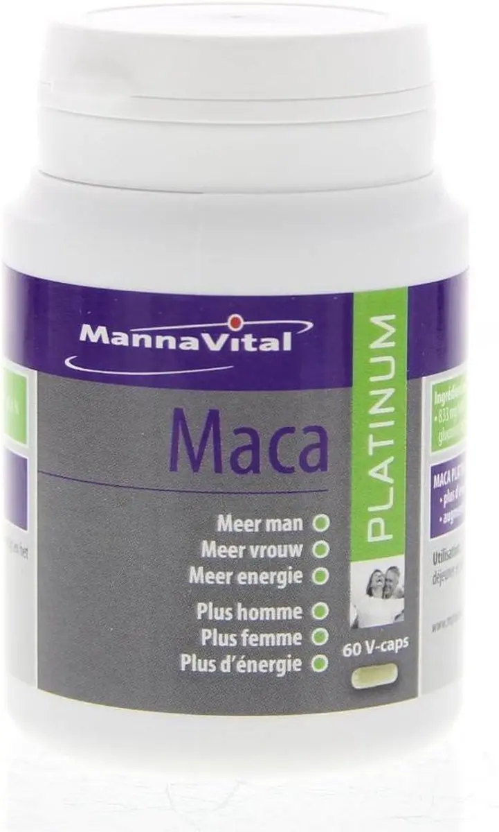 Mannavital Maca Platinum Capsules - 60 Stuks