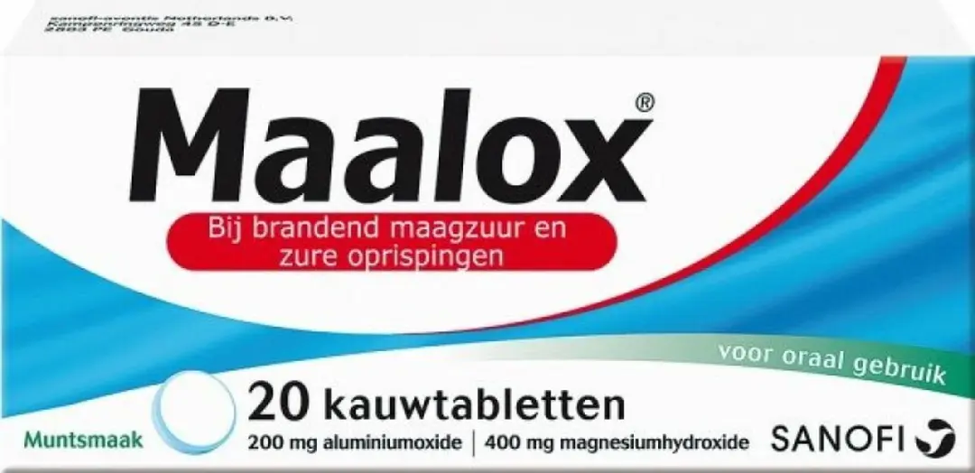 Maalox Kauwtabletten Muntsmaak - 40 Stuks