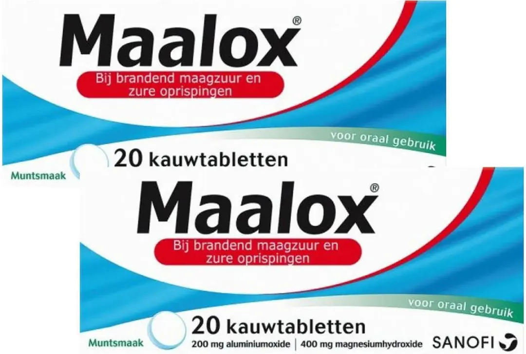 Maalox Kauwtabletten Muntsmaak - 40 Stuks