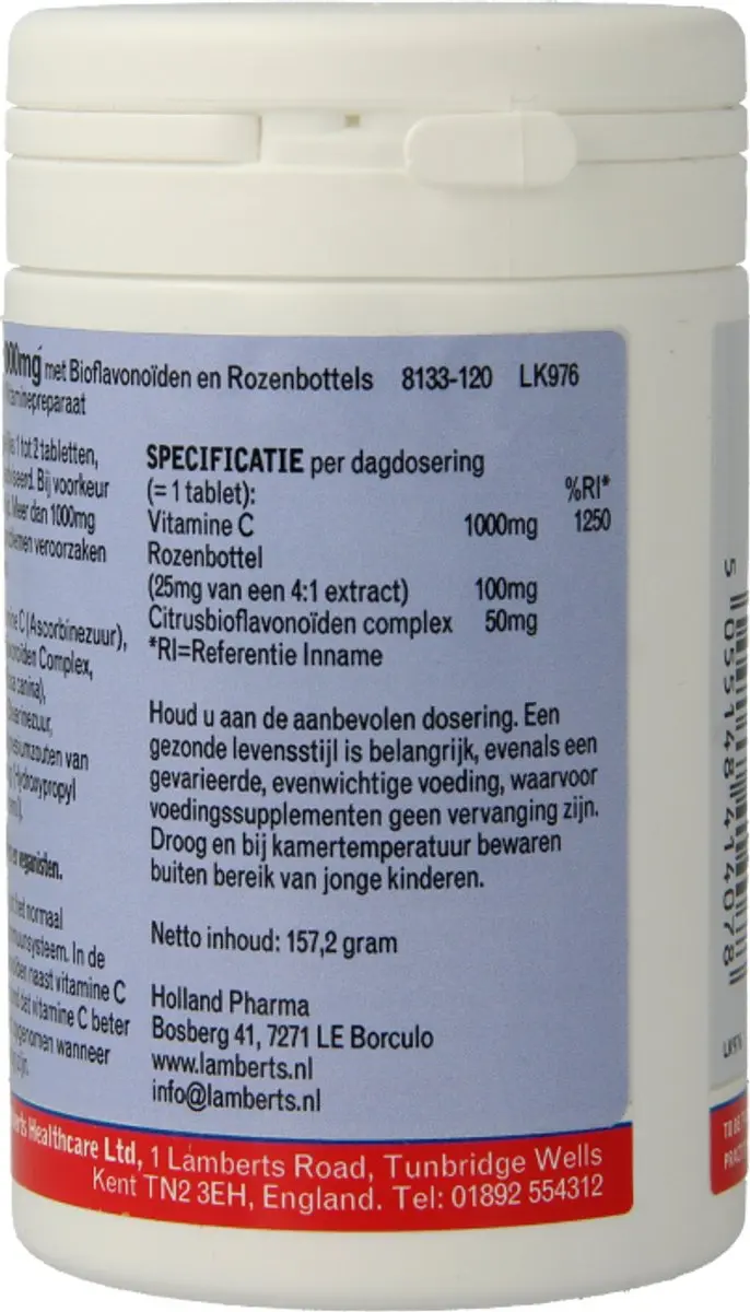 Lamberts Vitamine C 1000mg & Bioflavonoïden 120 Tabletten