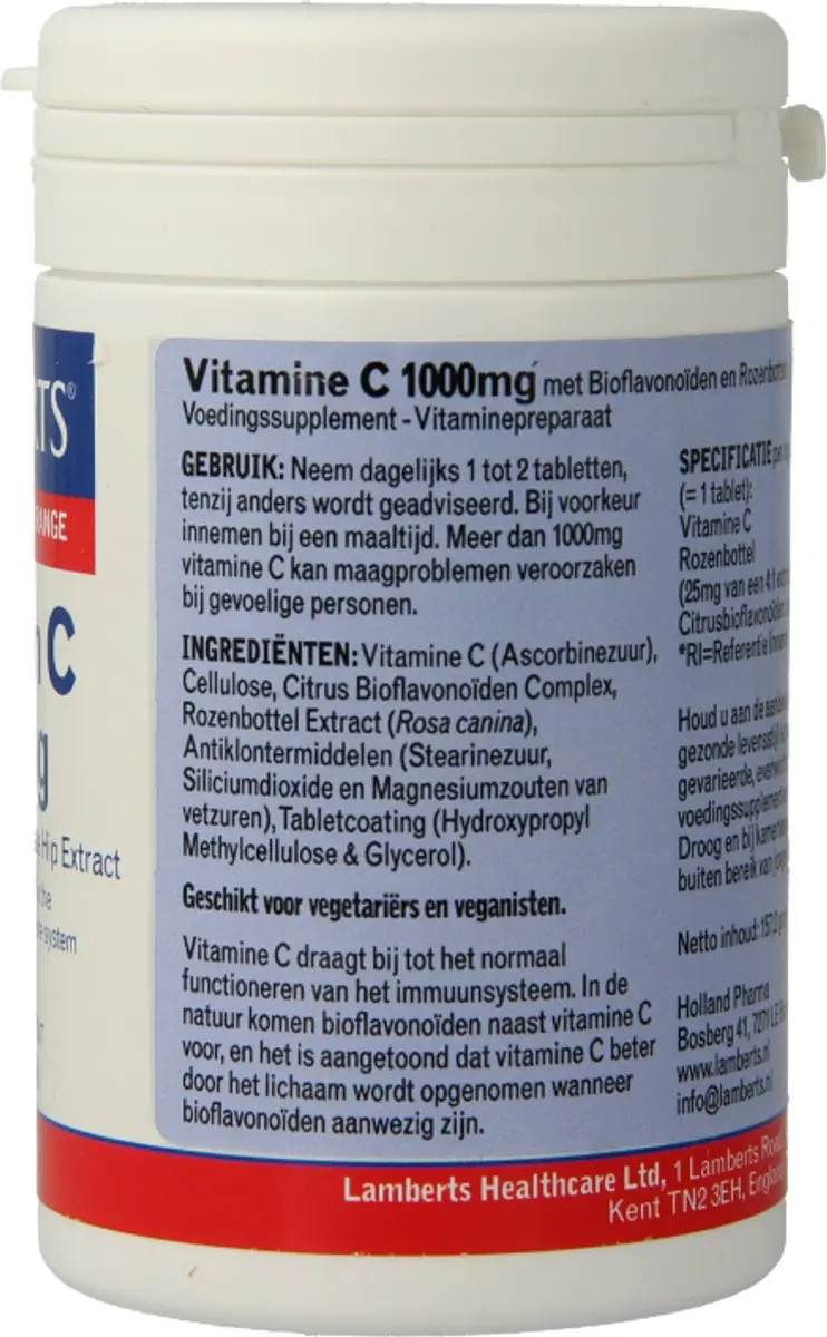 Lamberts Vitamine C 1000mg & Bioflavonoïden 120 Tabletten