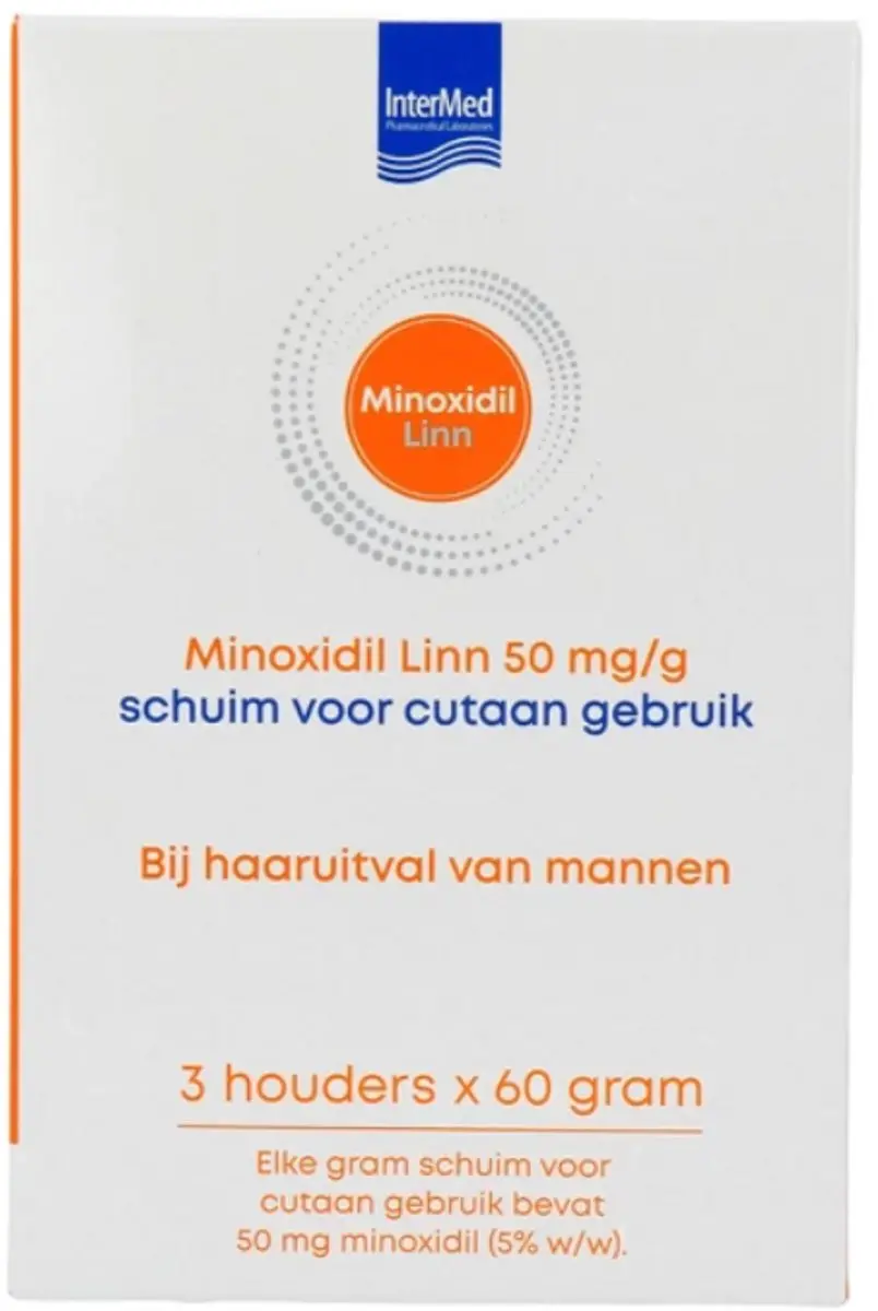 Linn Minoxidil 5% Schuim 180g - 3 Stuks