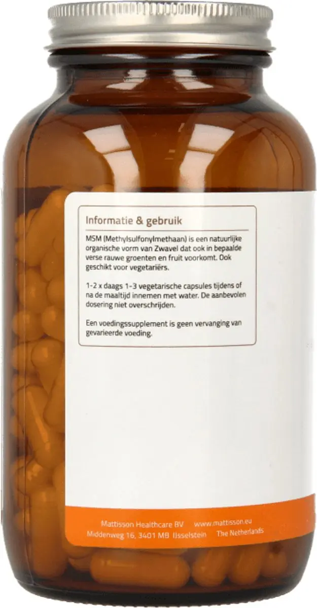 Mattisson MSM 800mg Tabletten 180 Stuks