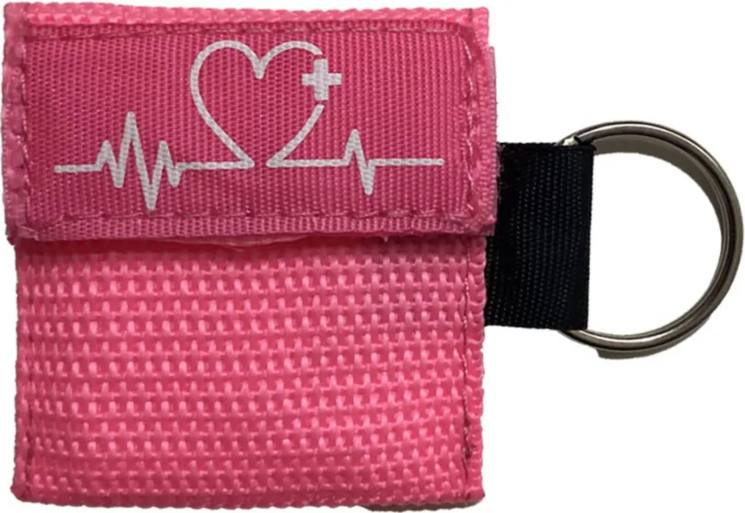Kiss of Life Reanimatiemasker Sleutelhanger - 4 Stuks - Groen & Roze