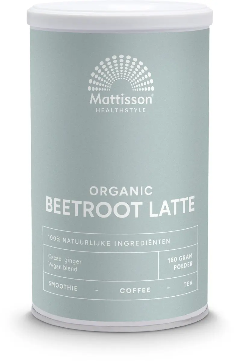 Mattisson Biologische Beetroot Latte Gember Cacao 160g