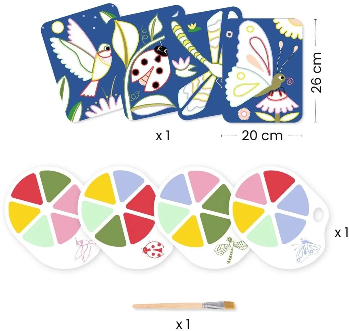 Djeco Les Petites Bêtes Schilderpalet Knutselset - Multicolor - afbeelding 2 van 5