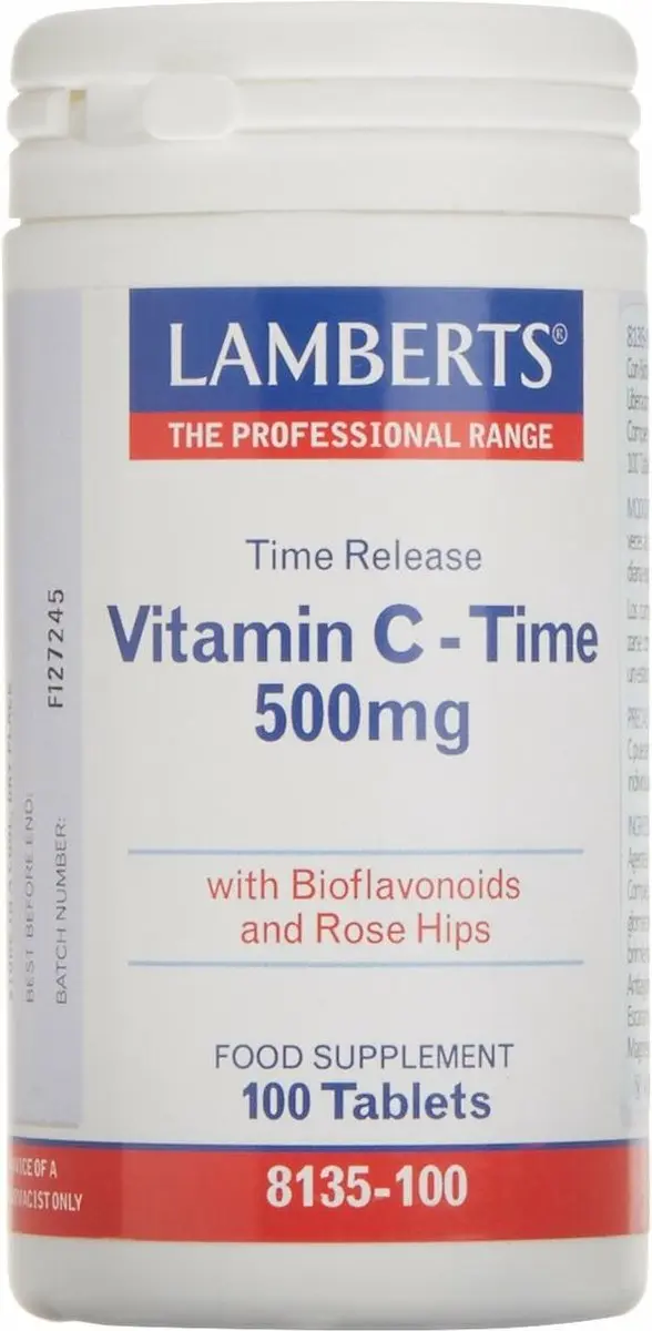 Lamberts Vitamine C 500 Tr & Bioflavonoïden 100mg - 100 Stuks