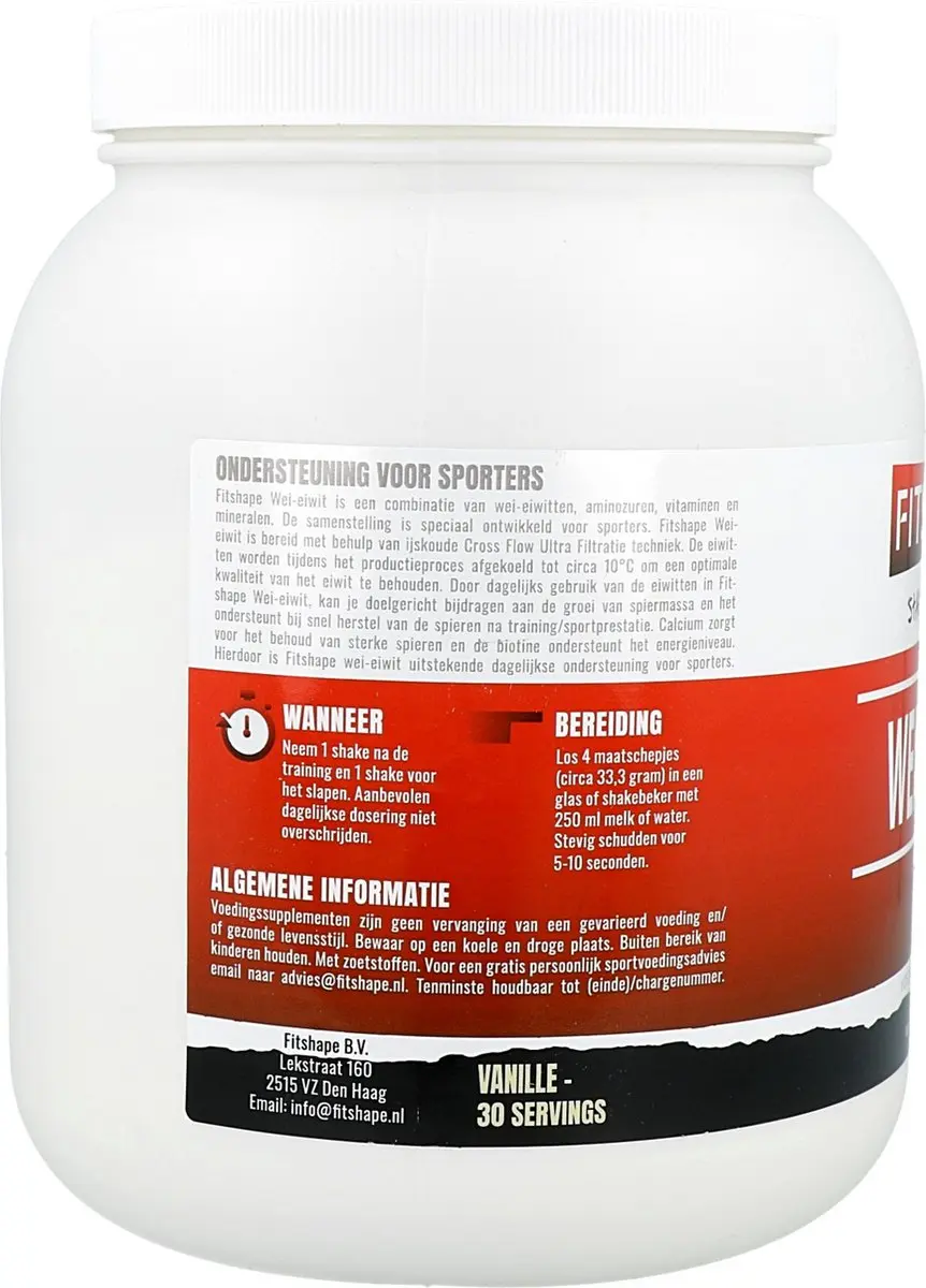 Fitshape Wei Eiwit Vanille 1000g