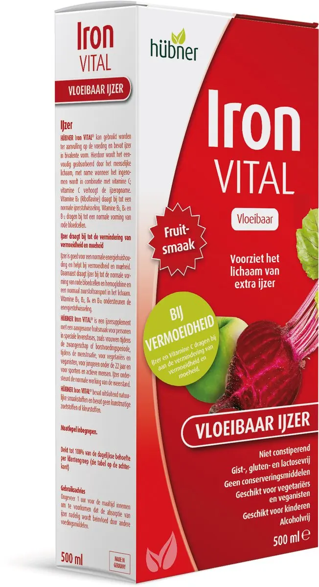 Hubner Iron Vital Vloeibaar IJzer 500ml
