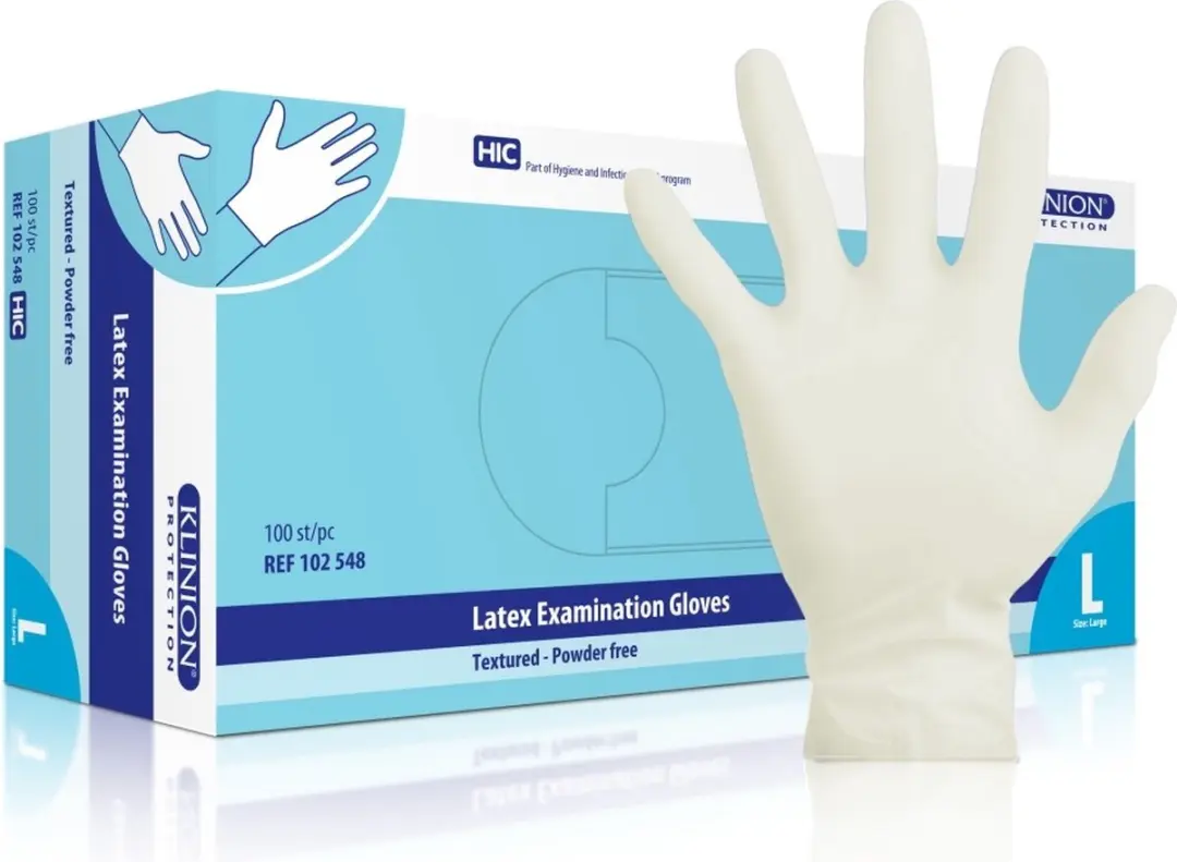 Klinion Protection Latex Handschoenen Poedervrij - 1 Stuk - Wit