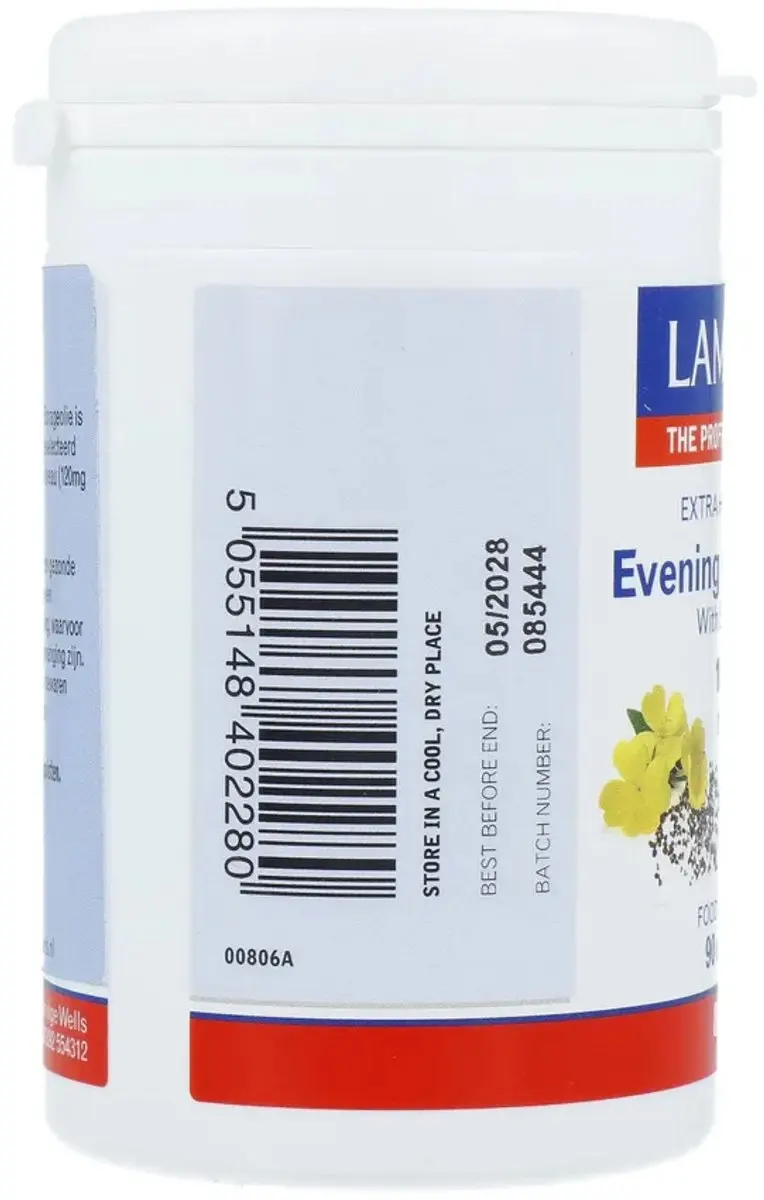 Lamberts Teunisbloem & Borageolie 1000mg - 90 Capsules