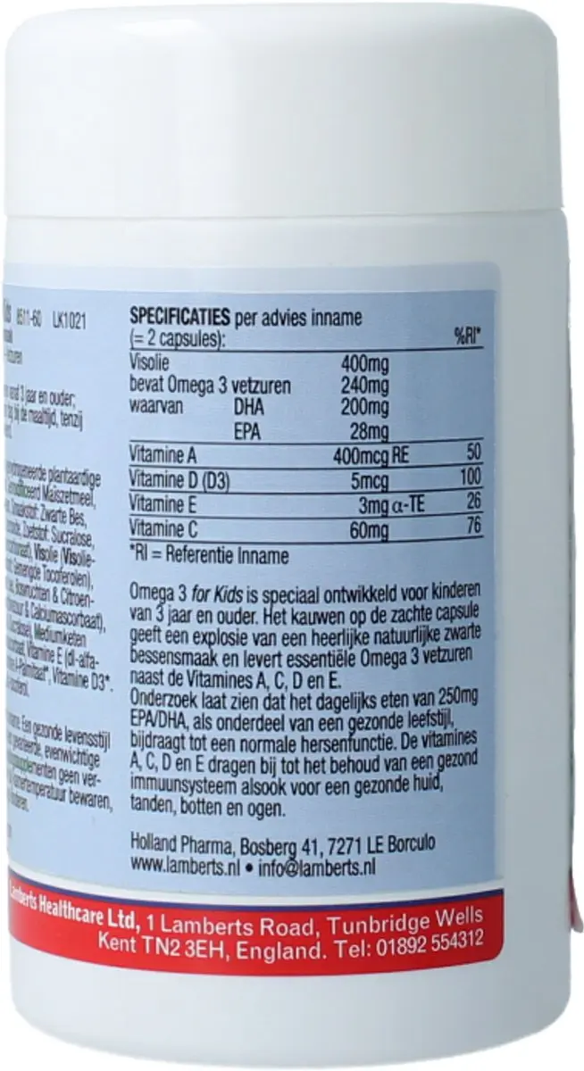 Lamberts Omega 3 Kids 60 Capsules