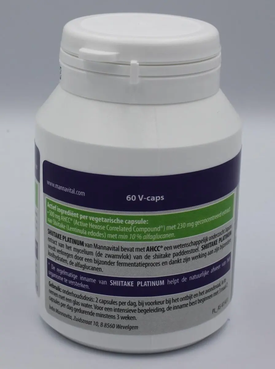 Mannavital Shiitake Platinum 60 Capsules
