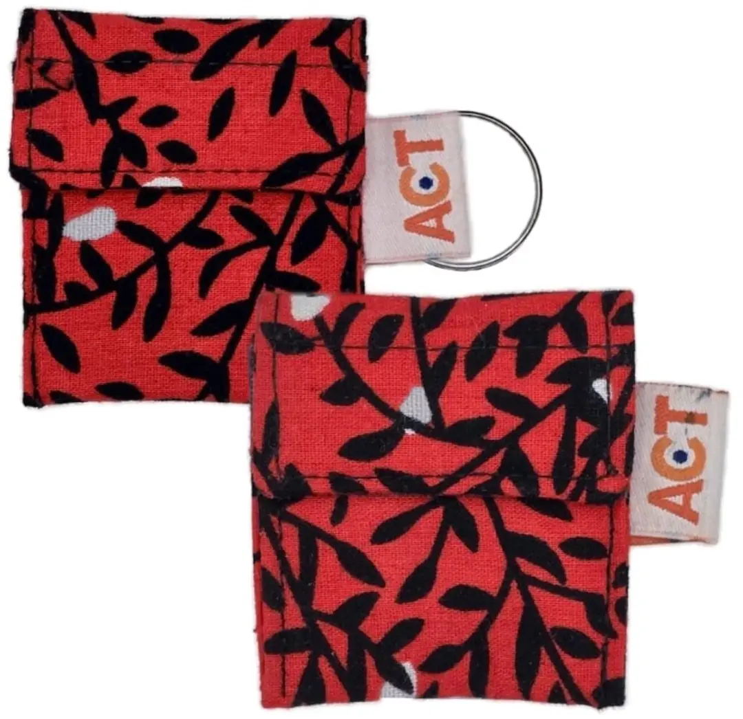 Kiss of Life CPR Mask Sleutelhanger - Rood/Zwart - afbeelding 6 van 6