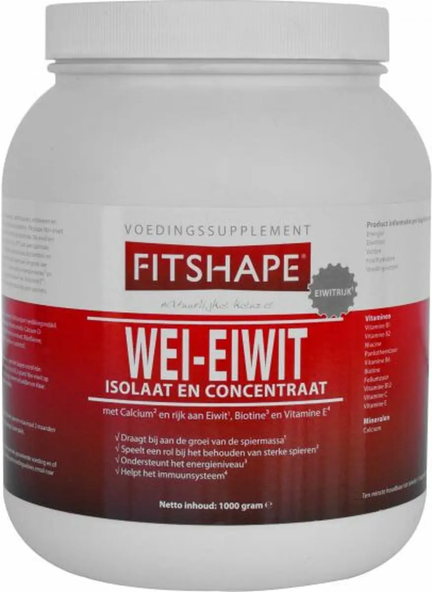 Fitshape Wei Eiwit Aardbei 1000g