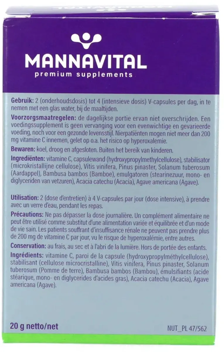 Mannavital Opc Platinum Capsules 60 stuks