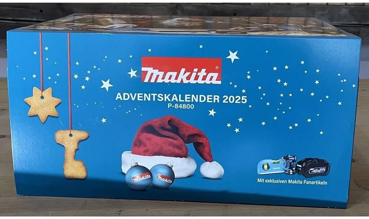 MAKITA Adventskalender - met exclusieve artikelen - met mini accuboormachine sleutelhanger - Limited Edition -kerstkado voor Makita fans P-84800