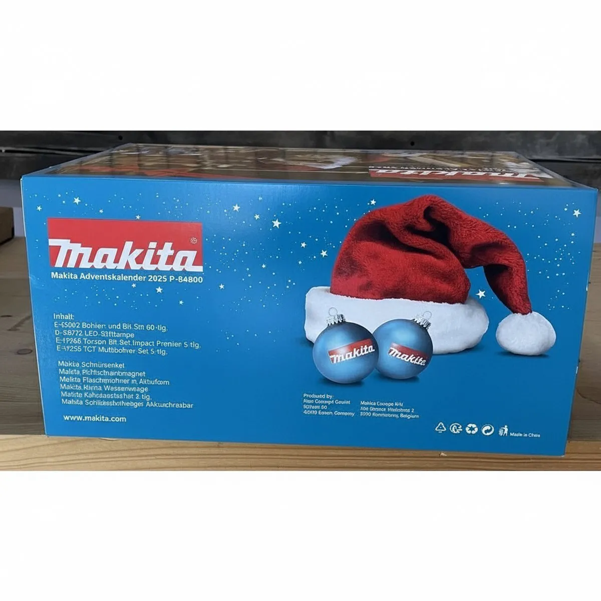 MAKITA Adventskalender - met exclusieve artikelen - met mini accuboormachine sleutelhanger - Limited Edition -kerstkado voor Makita fans P-84800