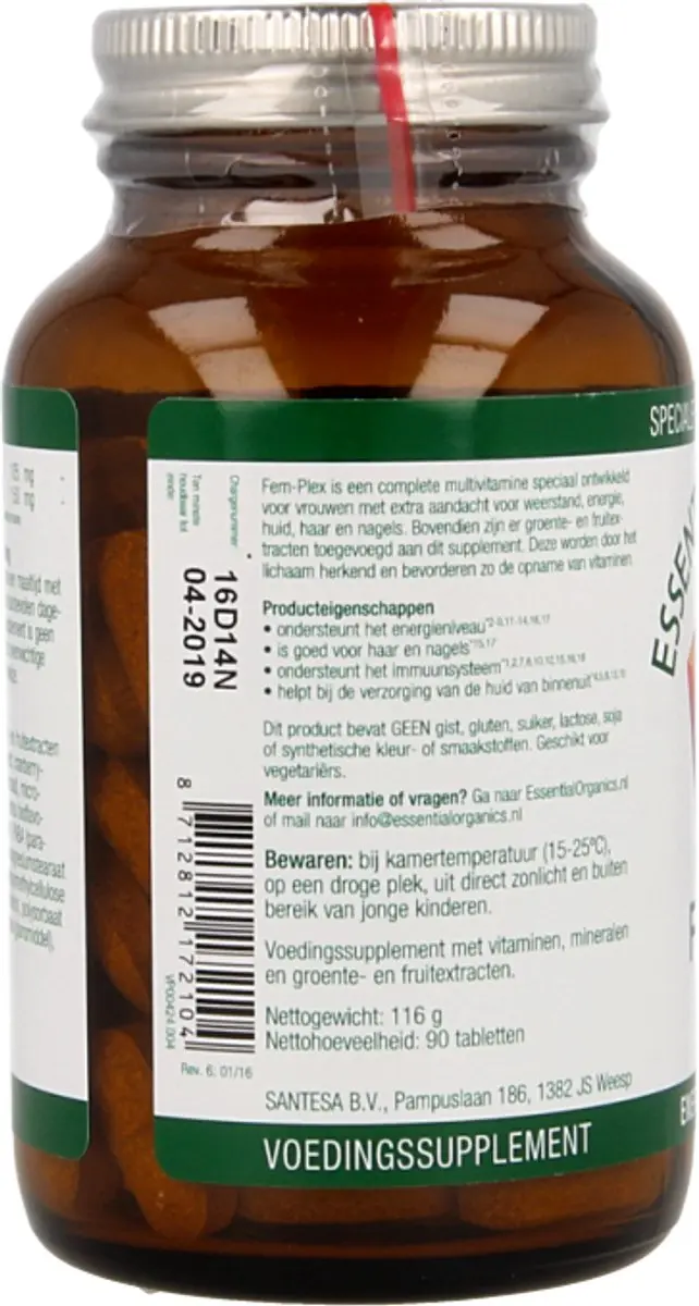 Essential Organics Fem-Plex Multivitamine - 90 Tabletten