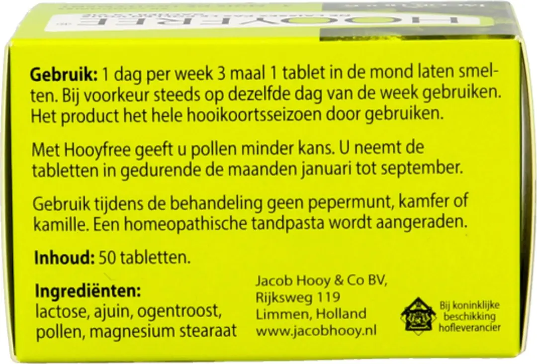 Jacob Hooy Hooyfree Hooikoortskuur 50 Capsules