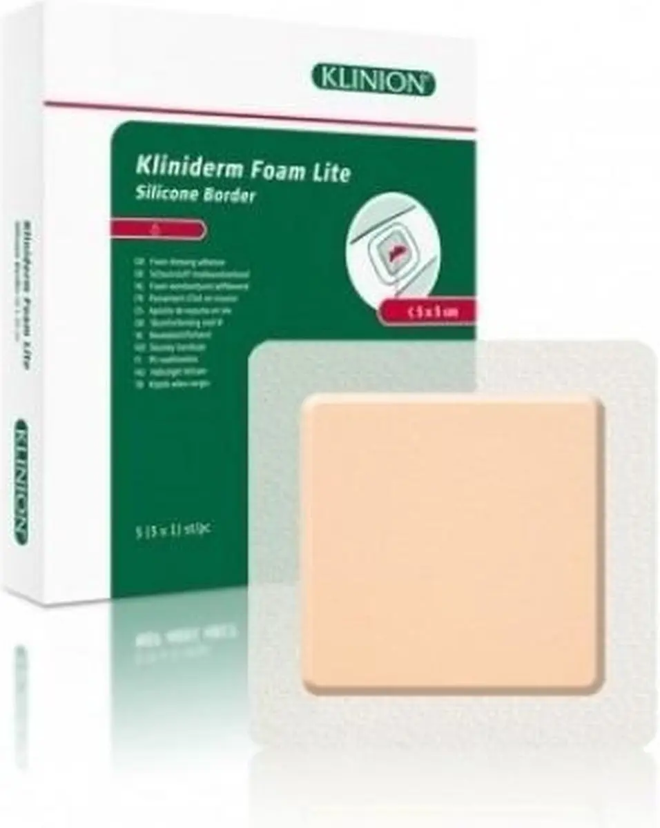 Klinion Kliniderm Foam Silicone Lite Schuimverband 7,5x7,5cm