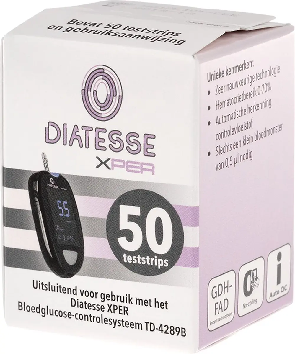 Diatesse XPER Glucose Teststrips GD100850 - 50 Stuks