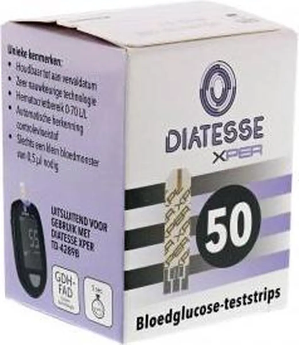 Diatesse XPER Glucose Teststrips GD100850 - 50 Stuks