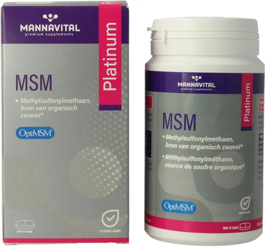 Mannavital MSM Platinum 180 Tabletten - 180mg