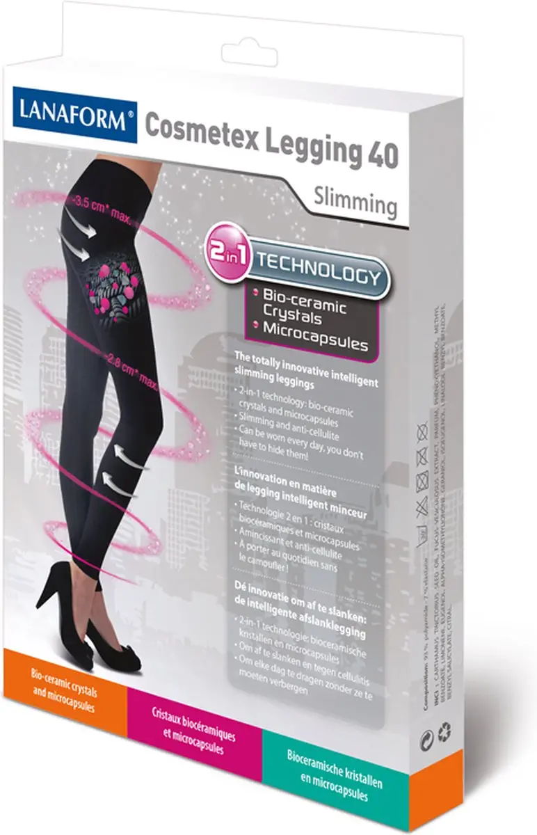 Lanaform Cosmetex Legging-M Shapewear - Zwart