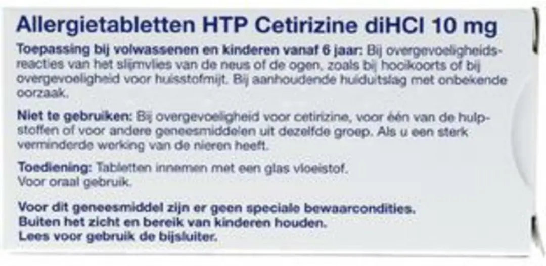 Healthypharm Allergietabletten Cetirizine 10mg
