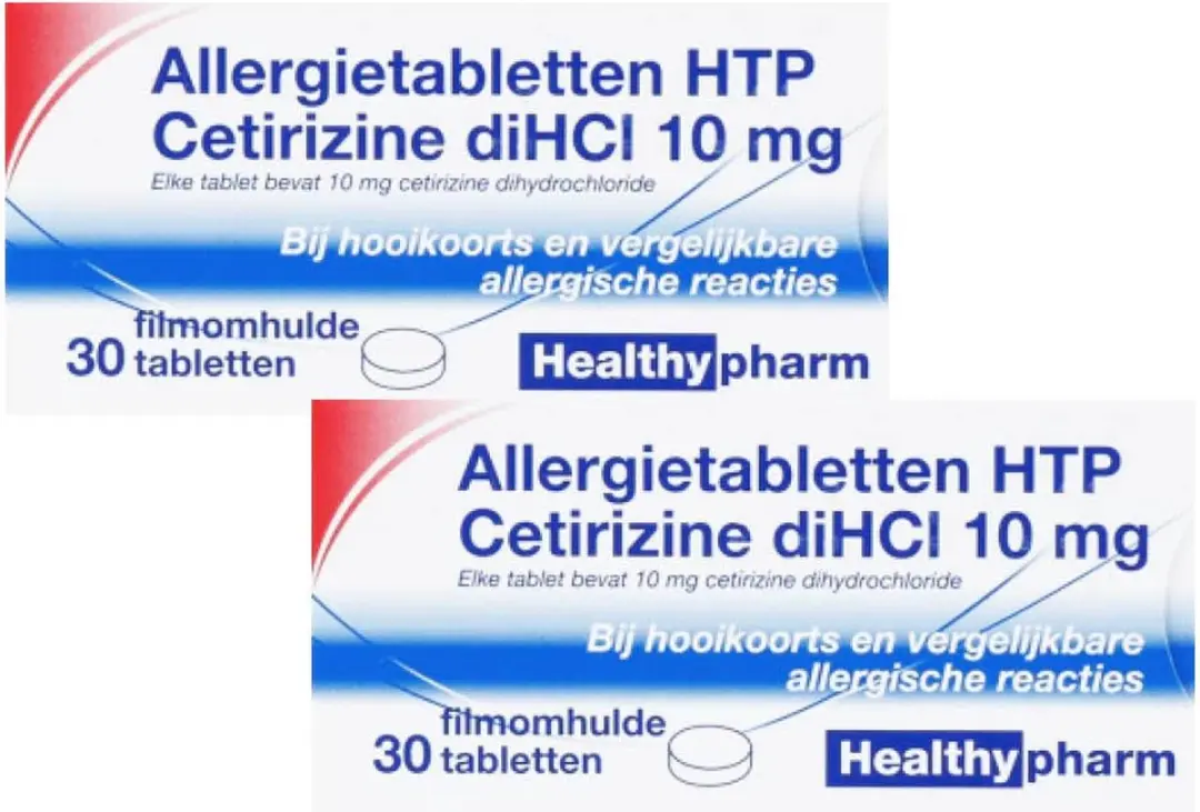 Healthypharm Allergietabletten Cetirizine 10mg - 60 Stuks
