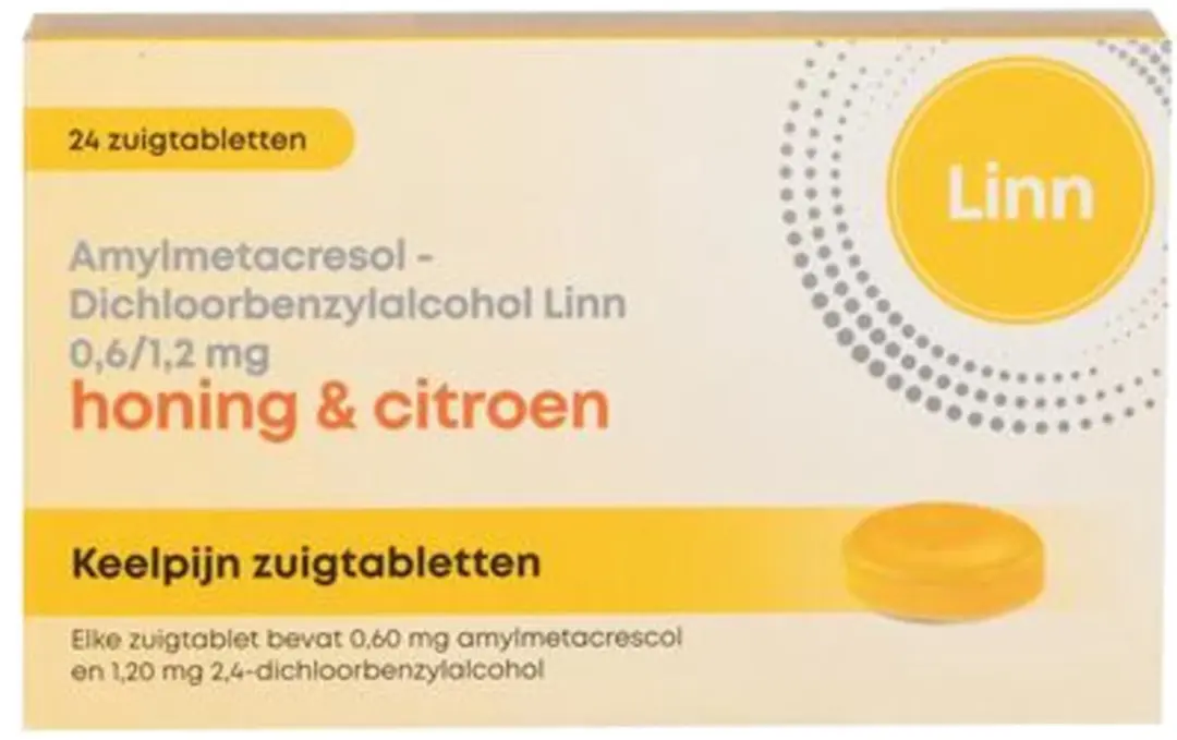 Linn Keelpijn Honing & Citroen Zuigtabletten - 24 Stuks