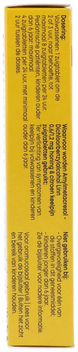 Linn Keelpijn Honing & Citroen Zuigtabletten - 24 Stuks