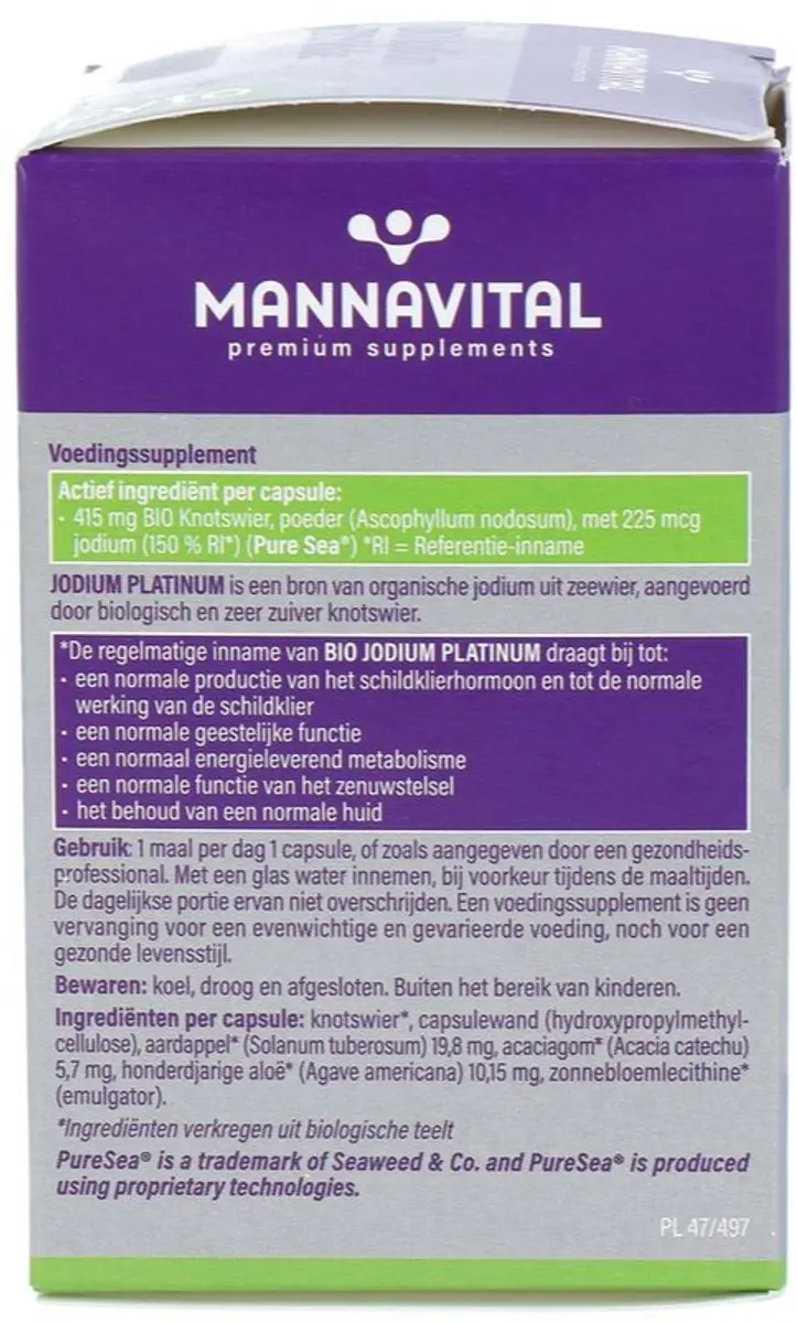 Mannavital Jodium Bio Platinum 90 Capsules