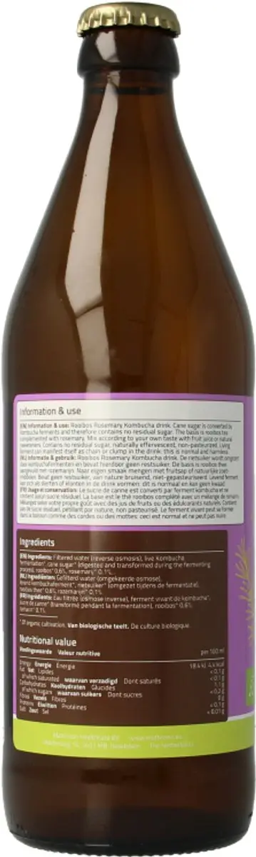 Mattisson Biologische Kombucha Rooibos & Rozemarijn 500ml