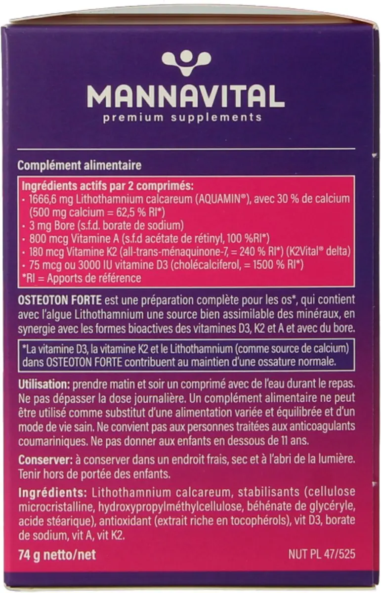 Mannavital Osteoton Forte 60 Tabletten