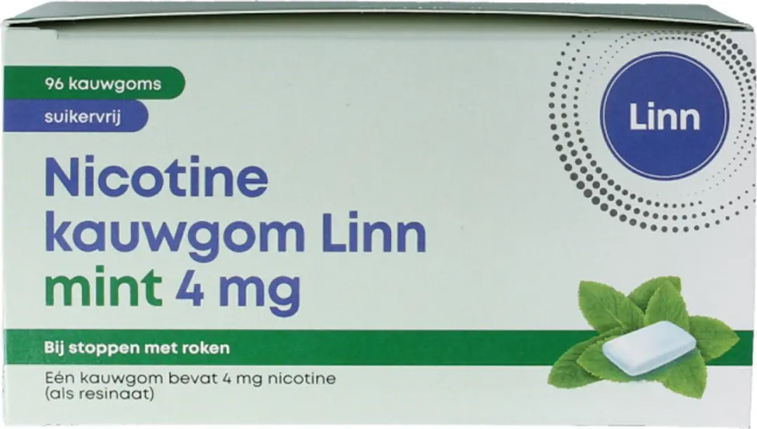 Linn Nicotine Kauwgom Mint 4mg - 96 Stuks