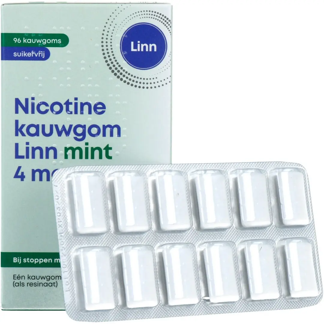 Linn Nicotine Kauwgom Mint 4mg - 96 Stuks