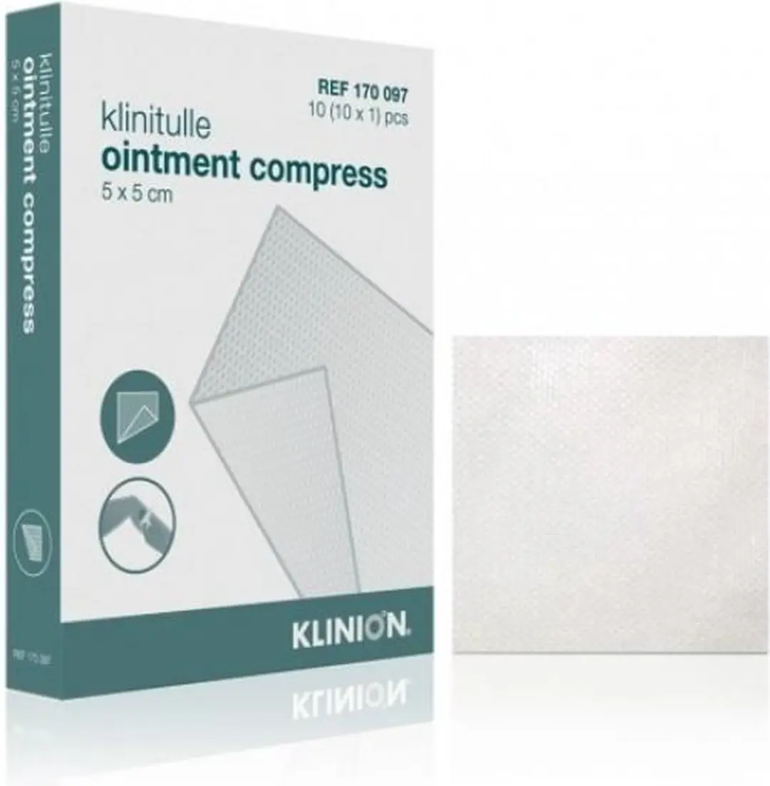Klinion Klinitulle Zalfkompres 5x5cm