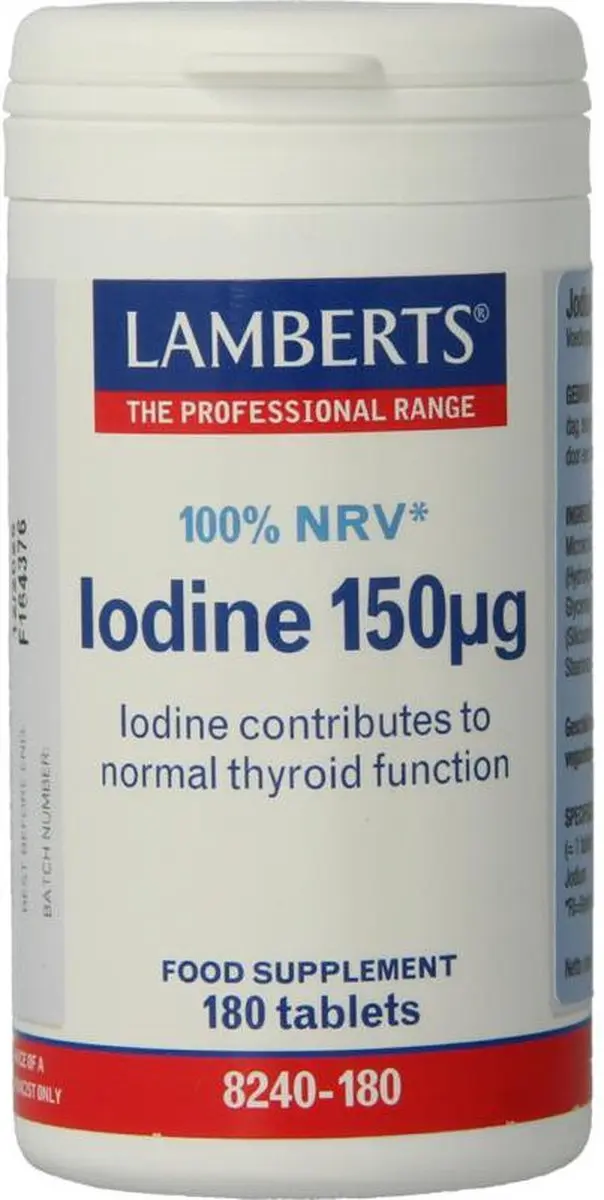 Lamberts Jodium 150mcg Tabletten - 180 Stuks