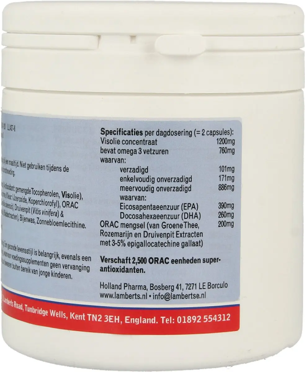Lamberts Pure Orac Omega 1200mg - 120 Capsules