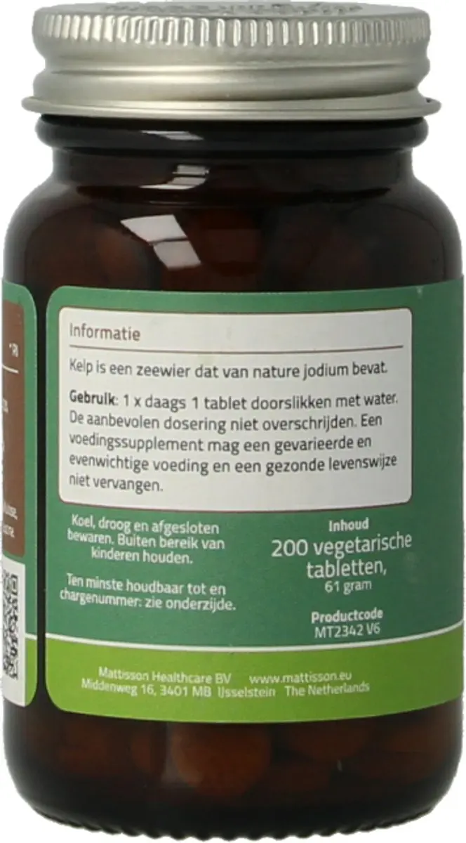 Mattisson Kelp Algen Extract 75mg - 200 Tabletten