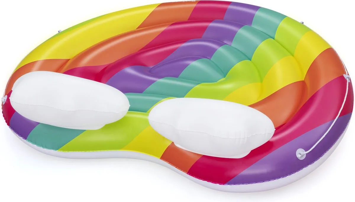 Bestway Rainbow Dreams Zwembadeiland 2-Persoons - 175x163cm - Veelkleurig - afbeelding 6 van 6