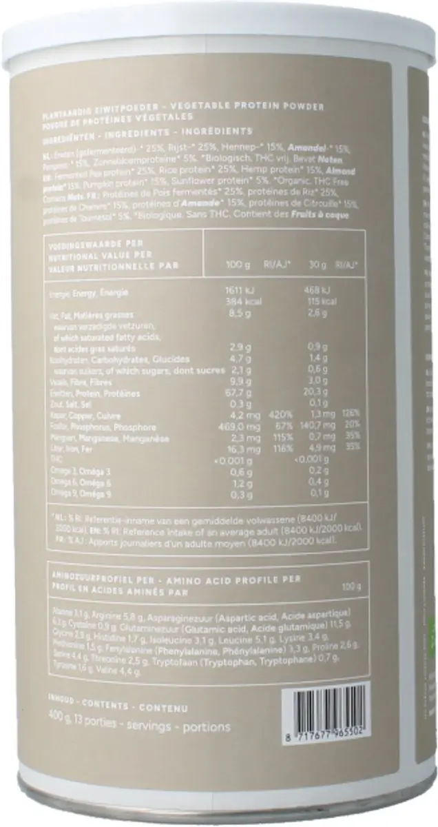 Mattisson Biologische Vegan Proteïne Blend Poeder 400g