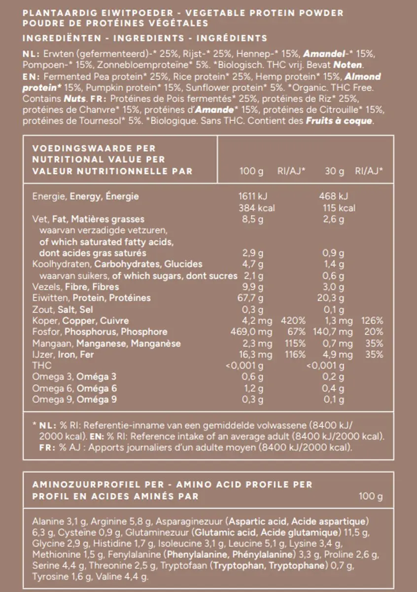 Mattisson Biologische Vegan Proteïne Blend Poeder 400g